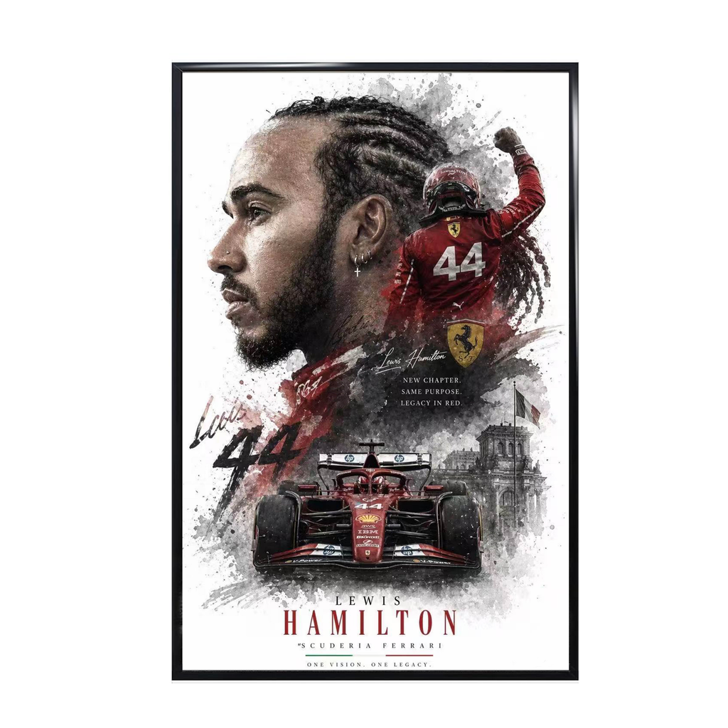 F1 Lewis Hamilton - Scuderia Ferrari Tribute Poster