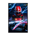 F1 Charles Leclerc - Ferrari Lightning Portrait Poster