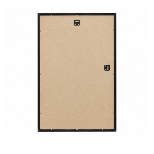 Back of framed poster showing hanging hardware
