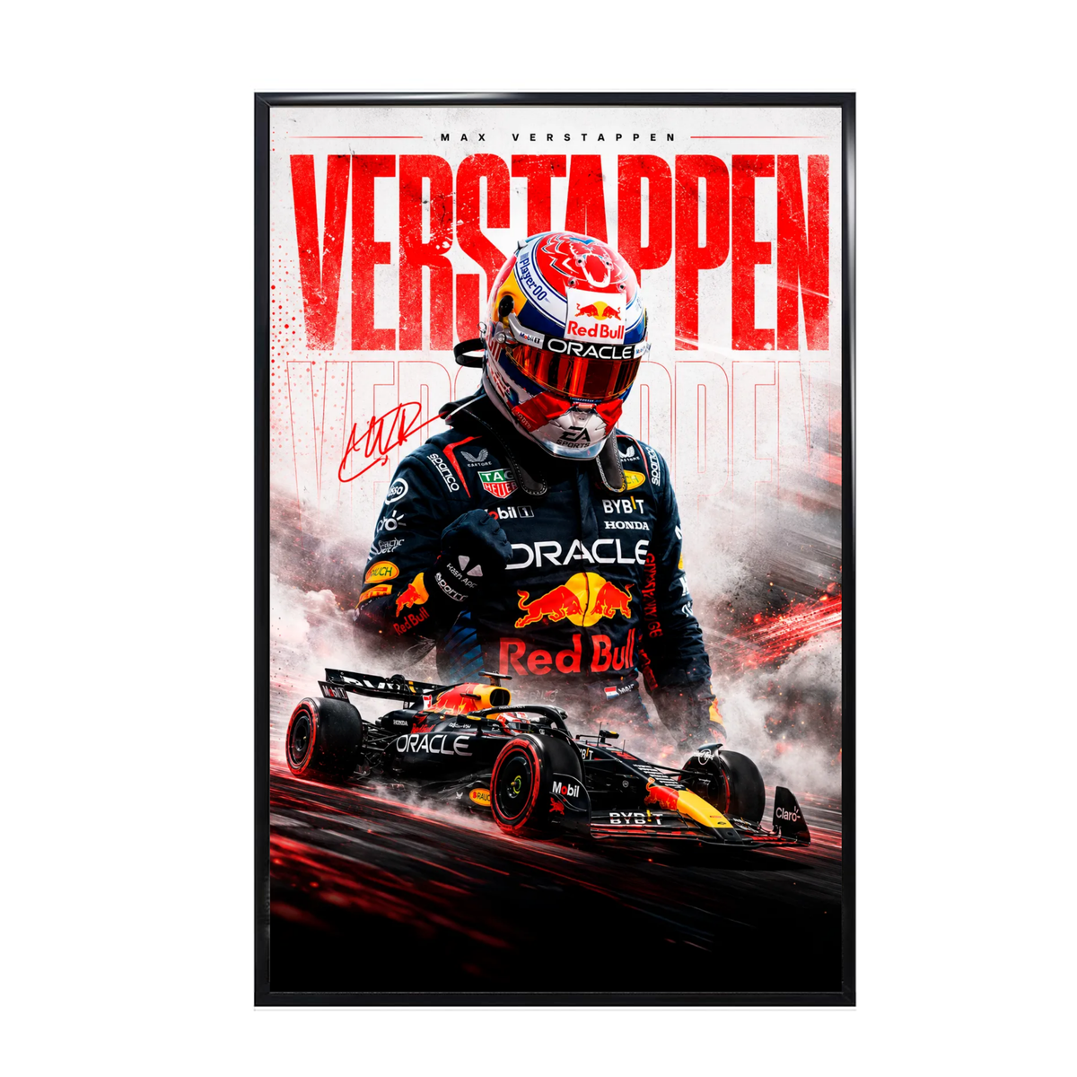 F1 Max Verstappen - Red Bull Racing Champion Portrait Poster