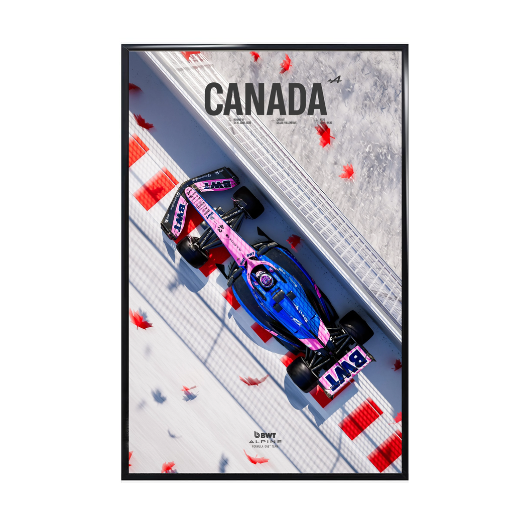 F1 Alpine BWT Canada GP Poster - Aerial Pit Lane View