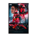 F1 Charles Leclerc - Ferrari Portrait Collage Poster